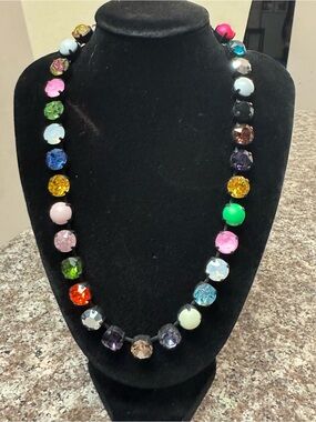 TOVA Trentley- POP Multicolor Crystal Bead Statement Necklace - Women Jewelry